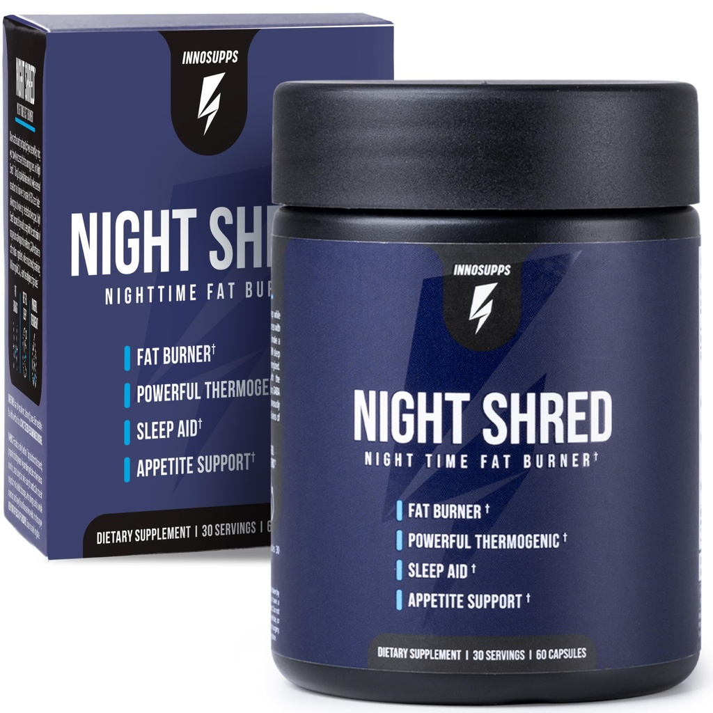 Innovative Night Shred Fat Burner dan Natural Sleep Supsant Supsant (Appetite Supsant 124; Weight Los Duss Duty Burning (60 Vegetarian Capsules)