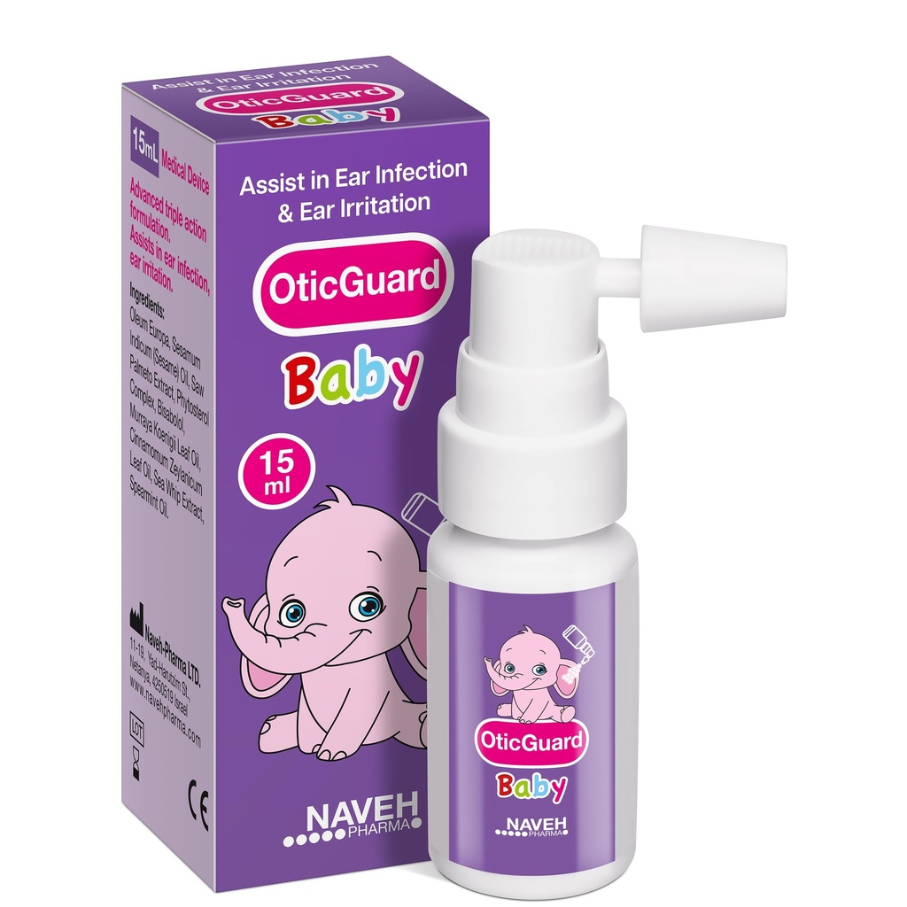 PHARMA NAVEH OTIK Guard Bayi Ear - Minyak Ear Natural untuk Ear Wax Removal & Infeksi Bantuan - Pembersih Telinga Lembut untuk Bayi, Anak-Anak Toddlers