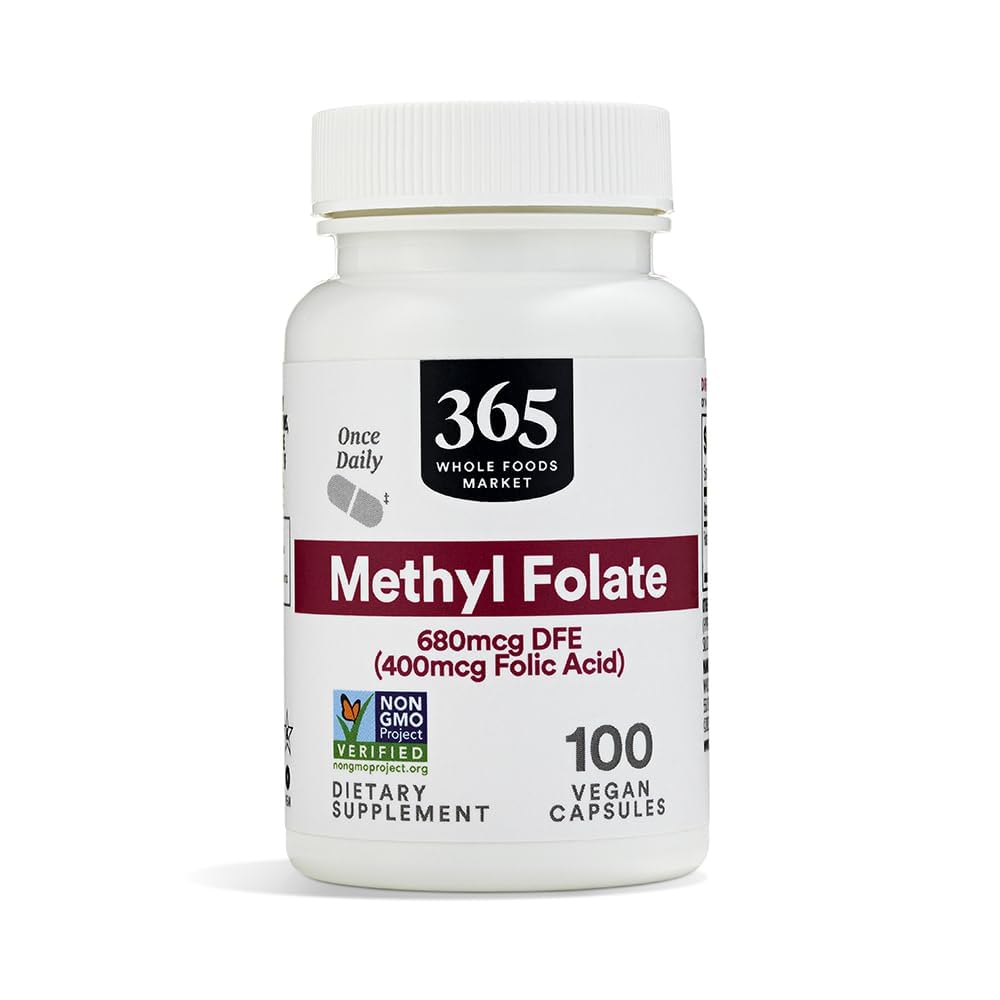 365 oleh Whole Foods Market, Metil Folate, 100 Count