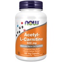 Suplemen NOW, AcetylL Carnitine 500 mg, Acid amino, Brain And Nerve Cell Fungsi, 100 Veg Capsules
