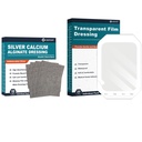 Silver Calcium Alginate Dressing (4 "x4" 10pcs) + Transparent Film Dressing (6 "x 8" 20Pcs)