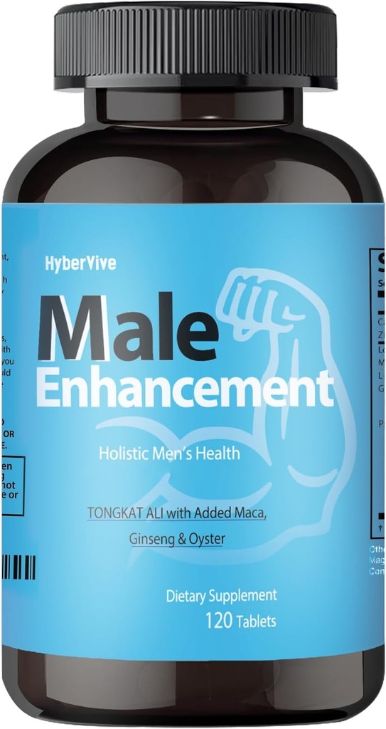Suplemen Testosteron untuk Men-Tongkat Ali, Maca, L-Arginine HCI & Ginseng for Energy, Stamina & Endurance, Non-GMO, Gluten- Free, 120 Tablet (60Day Supply)