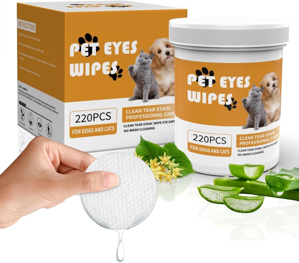 Senlong Eyes Wipes for Dogs - Gently Take Tear Stein - cleaner mata anjing, Debris Eye, Discharge, Discure