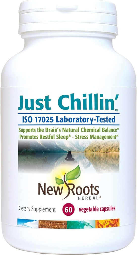 NEW ROOTS HERBAL Lengkap Vitamin B Suplemen dan L-Theanine (60 Kapsul) Berisi B1, B2 dan B12