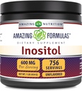 Amazing Formulas Inositol Powder Suplemen: 124; 600 Mg per Serving 124; Unflashored 14; 1 Lb (454 Grams) 145; Nun-GMO 124; Gluten-Free Alag4; Dibuat di AS