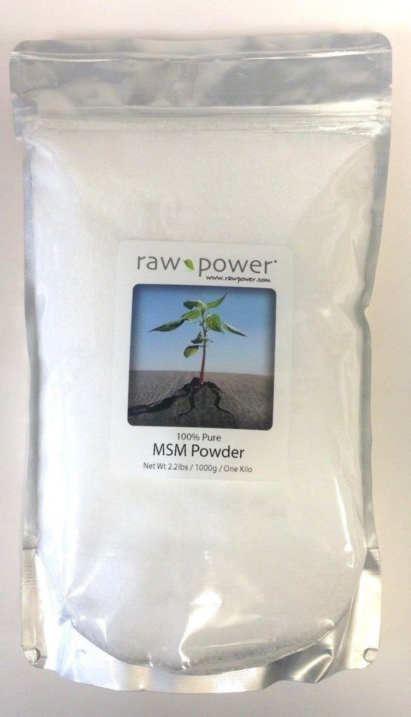 Bubuk MSM daya mentah, 100% Murni, (SATU Kilo / 2.2lbs / 1000g, Dibuat di Amerika Serikat)