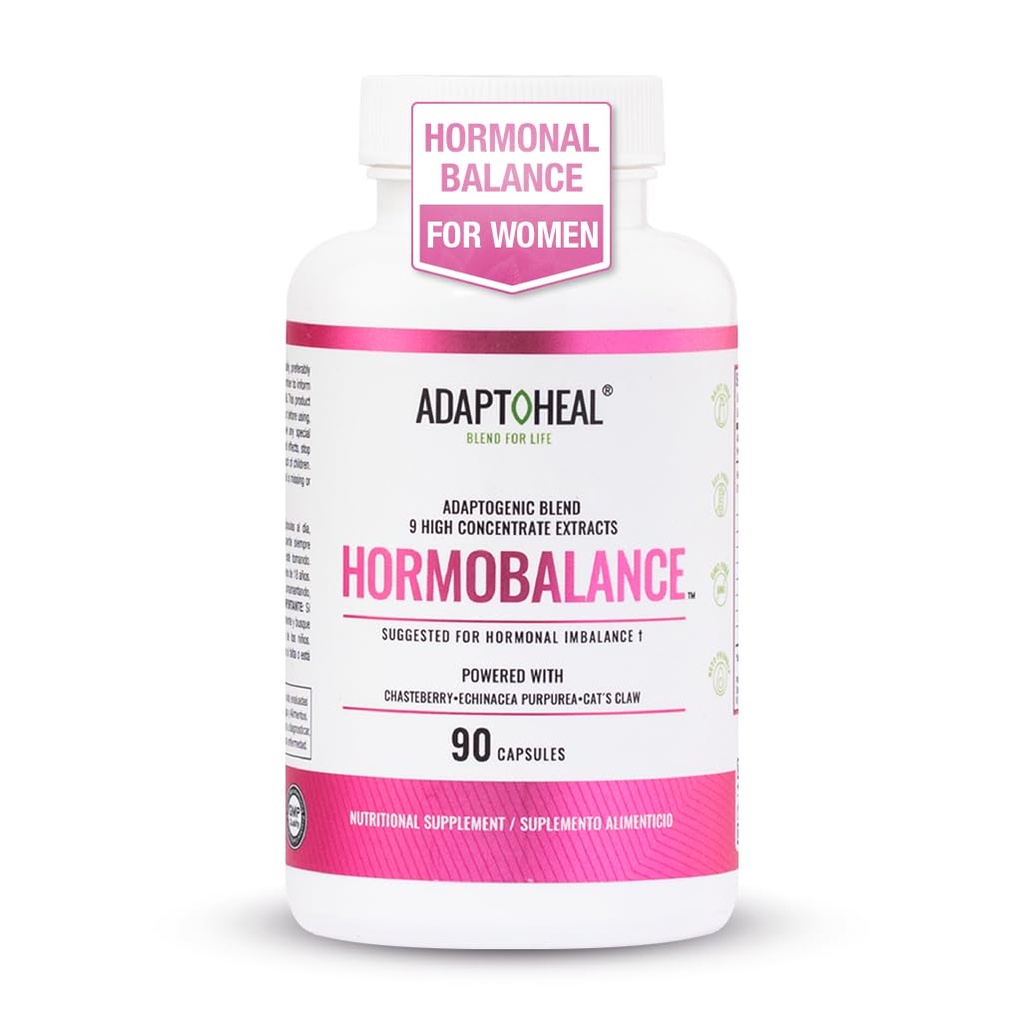 Keseimbangan Hormone bagi Perempuan - Menopause & PMS Dukungan Suplemen - Adaptogen untuk Keseimbangan Wanita & Wellness - 90 Vegan Capsules