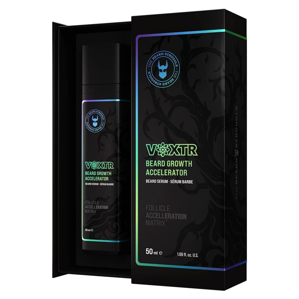 Beard Struggle Voxtr Beard Growth Serum dengan Matrix Akselerasi Follikel - Beard Serum, 1.69 Fl Oz. US