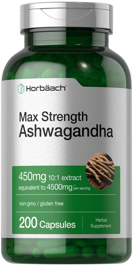 Horbäach Ashwagandha Supplement Non- GMO, Gluten Free