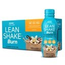 GNC Lean Shake Burn With Caffeine, Clinically Proven Weight Management, Replacement Meal, 25g Protein dengan Zero Added Sugar, Vanilla Latte, Paket 12