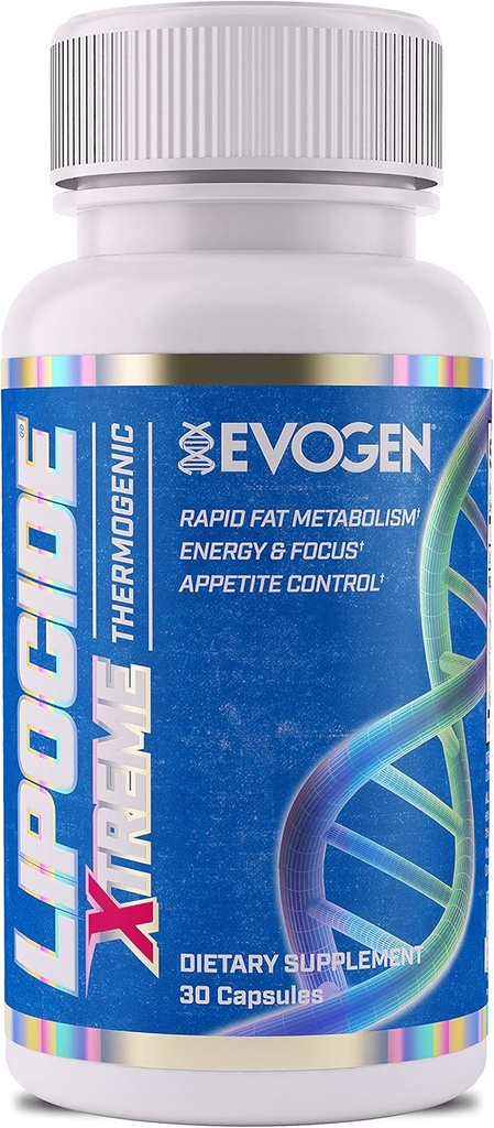 Evogen Nutrection Lipocide Xtreme 124; Maksimal Kekuatan Capsule Extreme Fat Burner, Dynamine, Capsimax, Bioperine 124; 30 Capsules
