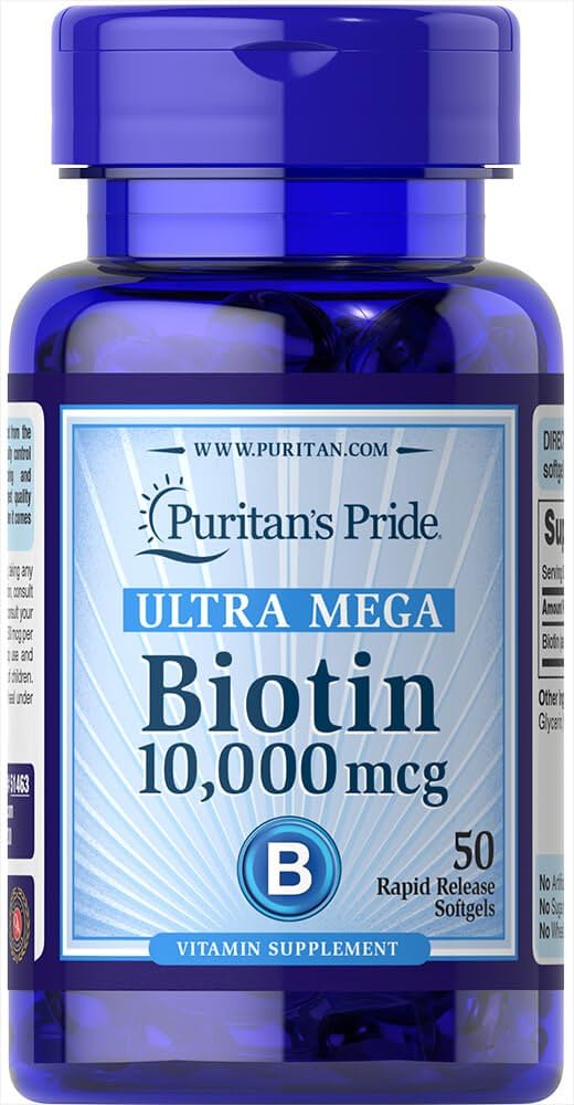 Puritan Pride Ultra Mega Biotin 10.000 Mcg 50 Count