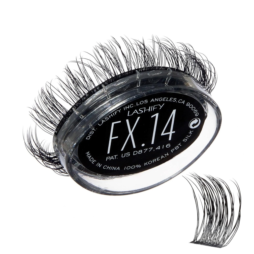 Lashify Fluffy FX 14mm Gossamer DIY Eyelash Extensions Refill, For The most Curtiest and Fluttery Penampilan, Black, Easy False Lashes