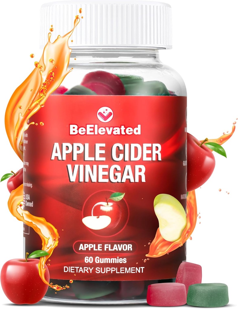 Apple Cider Vinegar Gummy 124; Weight Los Ginger Suplemen untuk Perempuan & Men 14; 500mg ACV Gummies untuk Belly Fat Burner 124; Boost Metabolisme: 124; Nor-GMO Apple Flavor 12.4g ACV (60 Count Botle)