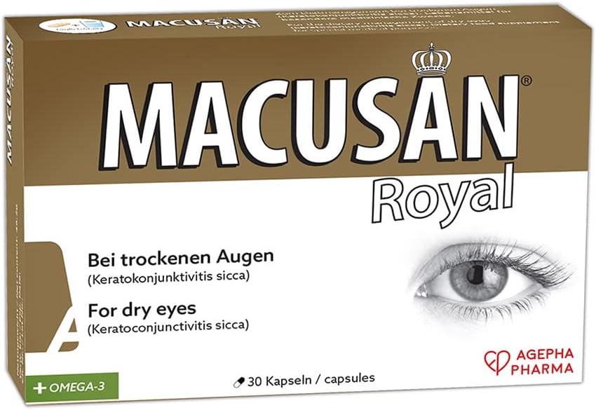 Tabletnya Royal Dry Eye 124; Pil untuk Macula Sehat Mata 124; Mata Vitamin & Mineral Suplemen dengan Lutein, Alaxanthin & Omegaga- 3: