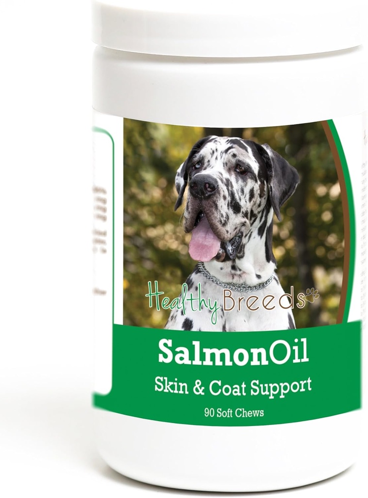 Makanan sehat Great Dane Salmon Oil Lembut Chews 90 Hitung
