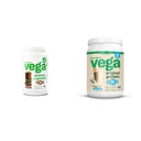 Vega Protein dan Hijau Powder Protein, Chocolate & Asli Powder Protein, Creamy Vanilla Tanaman berbasis Protein Minum Mix untuk Air, Susu dan Smoothies, 32,5 oz
