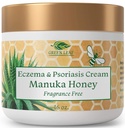 Manuka Honey Eczema Cream Moisturizing Lotion Fration For Psoriasis Relief - Itchy, Dry Skin Rash Oaster- Skin Sothing Moisturizer - Body & Face Cream - Anak-anak & Dewasa 16oz