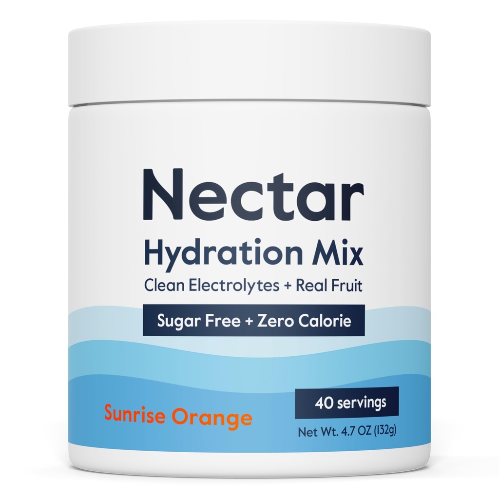 Nectar Sugar Free Electrolytes Powder - Organic Fruit No Sugar or Calories