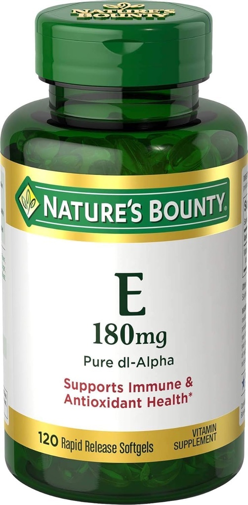 Nature 's Bounty Vitamin E 400 IU Softgels Pure DL-Alpha 120 Soft Gels (Paket 2)