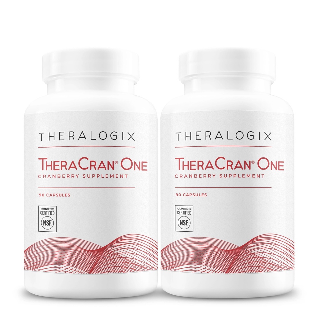 Theralogix TheraCran One Cranberry Kapsules - 180-Day Supply - Cranberry Suplemen untuk Pria & Women - Cranberry Pil untuk Mendukung Kesehatan Tract Urinary * - 36mg Paks per Kapsul - NSF Disahkan, 180 Coun