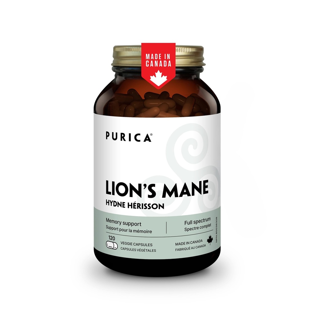 Mushroom Mane Mane Mane Lion, 120 Vegan Capsules 60- Day Suply - Promotes Cognitive Health - Non-GMO dan Gluten- Free - Fokus dan Dukungan Memori - Kesehatan Otak dan Menimbulkan Dicerna
