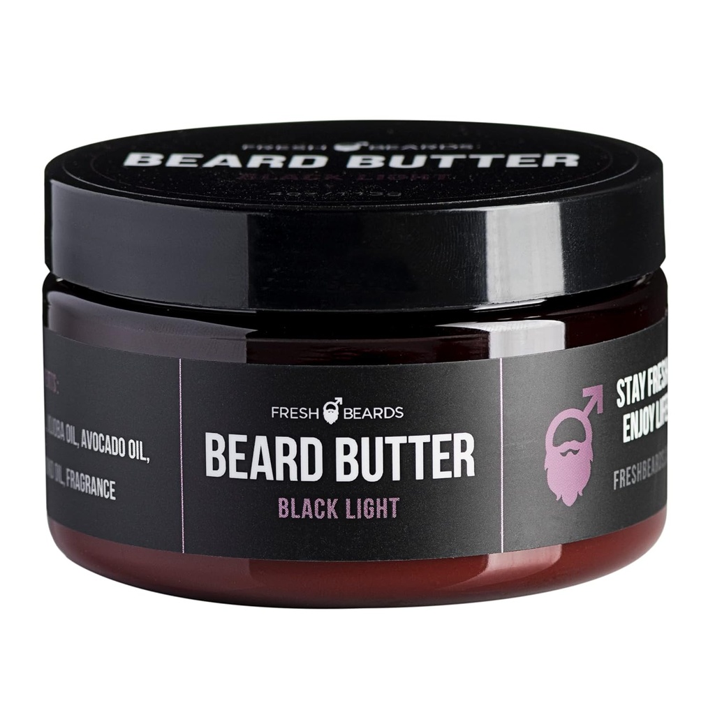 Segar Jenggot Hitam - Spice, Wood, dan Citrus Fragrance - Pria Kondisioner Kumis - Soo Anti- Itch Moisturizer dan Softtener untuk Pertumbuhan Sehat