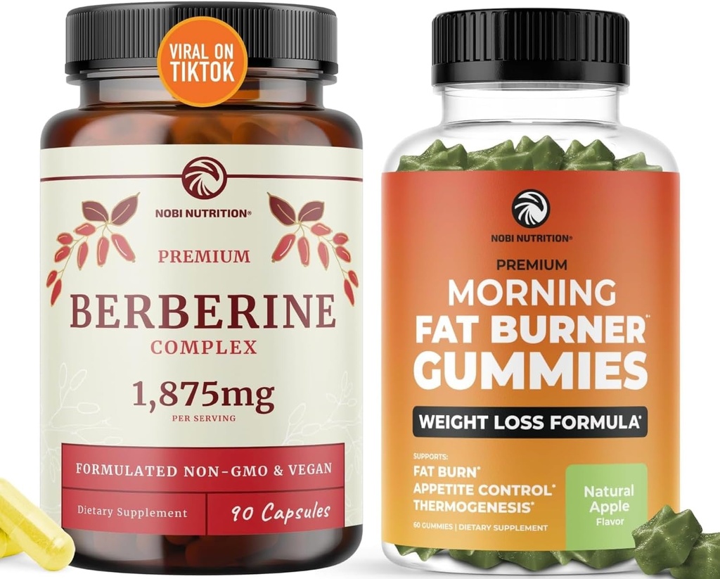 Suplemen Kompleks Berberine dan Burn Gummies 124; Dukungan Berat Penuh dengan Tea & Bitter Melon Mel4; Appetite Suppresan, Belly Fat Reducer, dan Thermogenic Dukungan 124; 1 Pasokan Bulan
