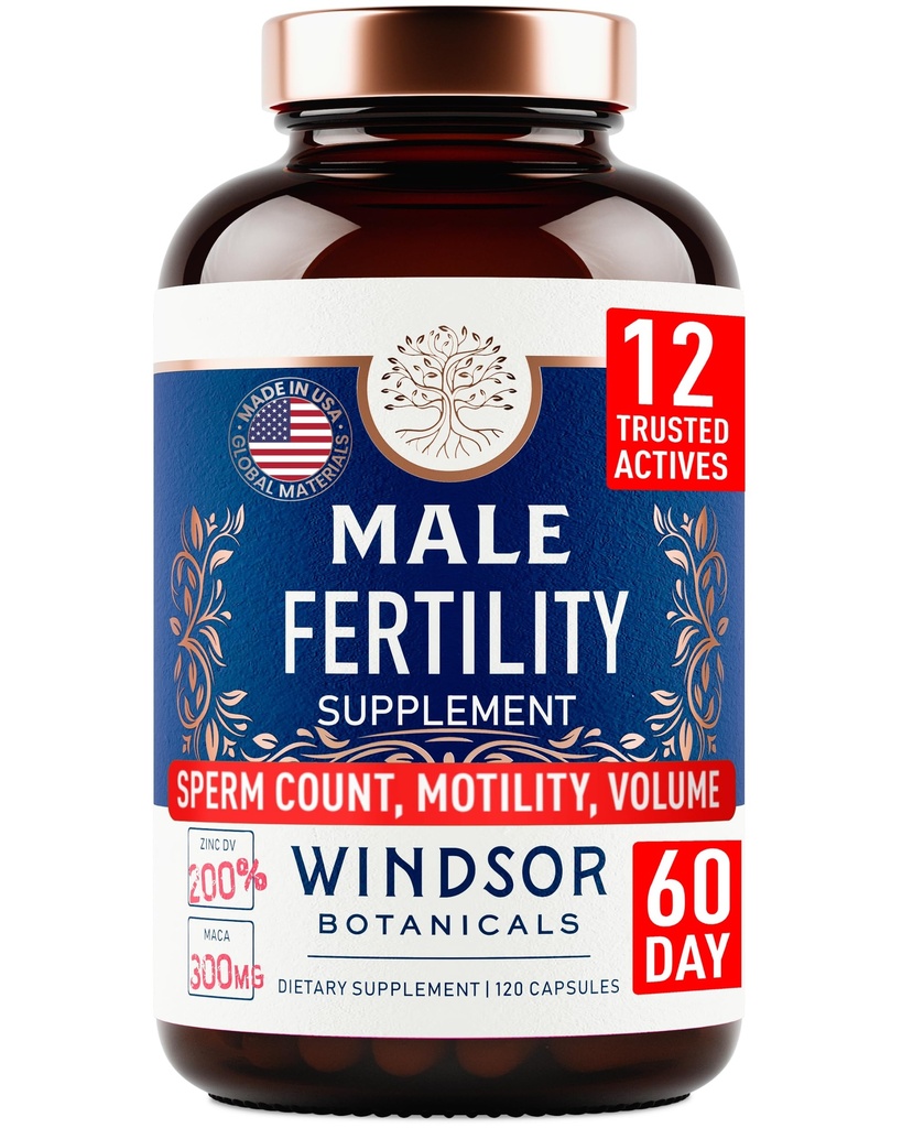 Suplemen Fertilitas Maca Root - Mens Konception Kesehatan Fertilitas Prenatal Vitamins Plus Natural Extracts - Prenatal Fertilitas Suplemen untuk Pria - Pihak 3 Diuji - 120 Capsules, 2 Bulan