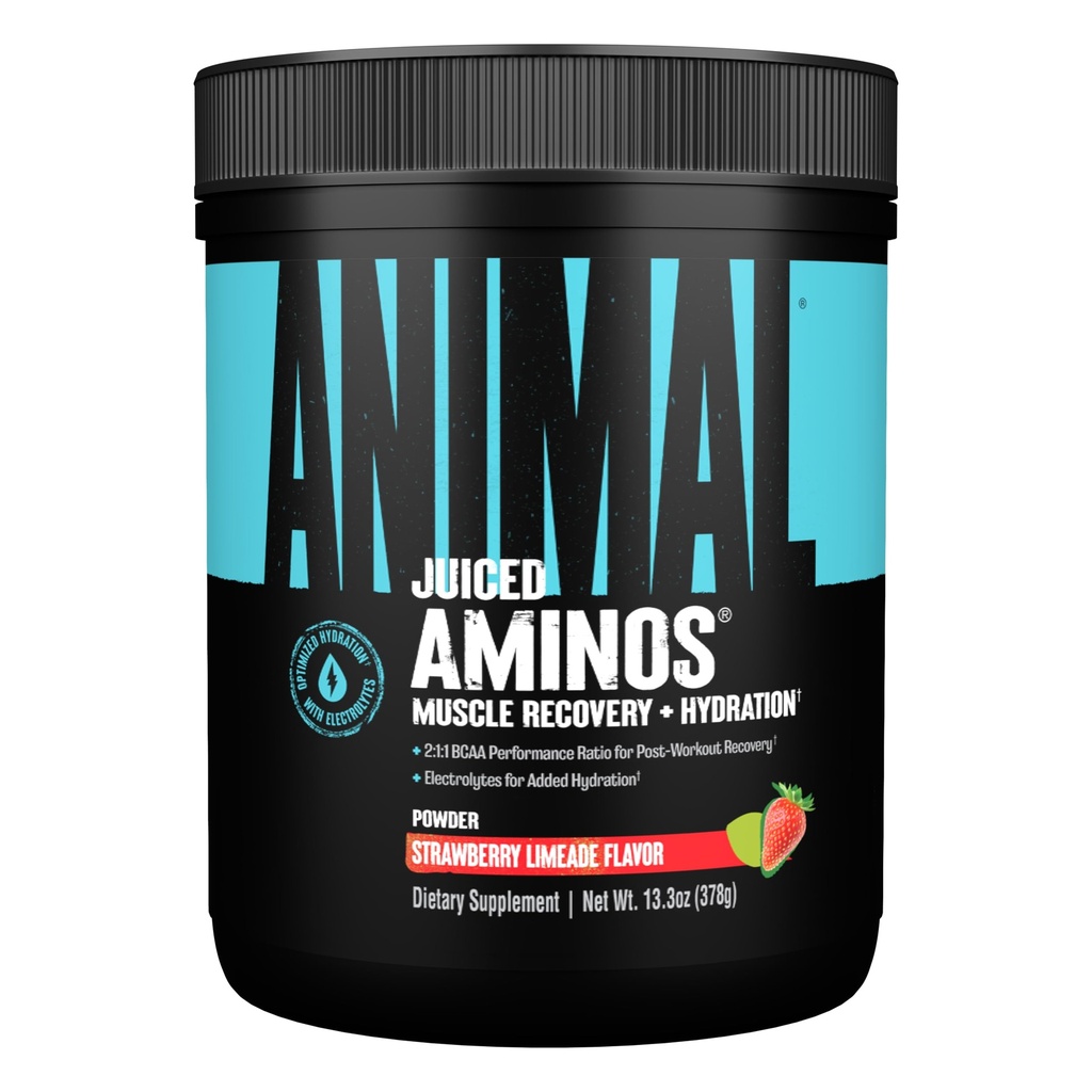 Animal Jued Acids - BCAA Powder EADE Matrix Plus Hidration dengan Electrolite and Sea Salt Anytime Recovery and Improved Performance, Strawberry Limeade Flavor, 30 Servings
