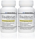 Equilibrium Probiotic Suplemen Equilibrium dengan Prebiotic - Daily Time Release - 60 Efektif untuk Swallow Capsules - Tinggi Strain Count di Dunia - 2 Botol