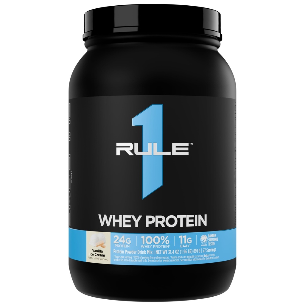 Aturan 1 Whey Protein - 24g Fasting Protein dari All- Whoy Sumber dengan Alami Occurring EAS untuk Pemulihan Kerja atau Kapanpun Gunakan (2 Pounds *, Vanilla Ice Cream)