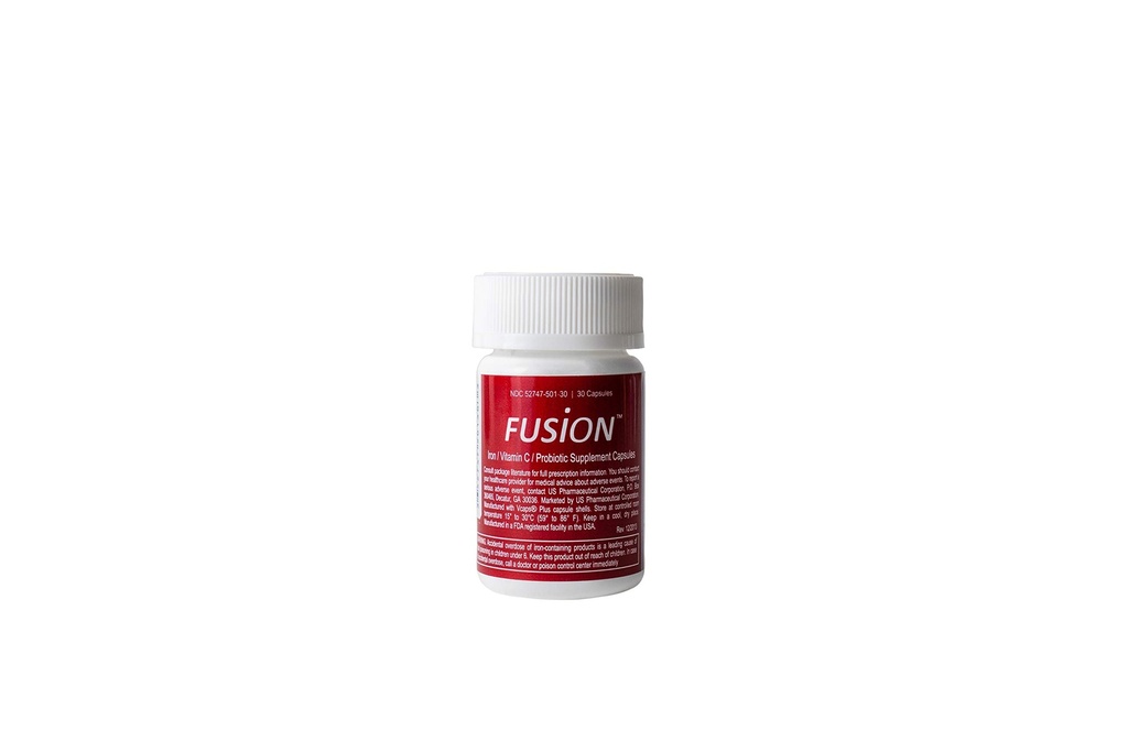 Fusion Iron Supplement - 65 mrous Femarate - 65 mg Polysaccharide Iron Complex Diboosted by Patented Progories and Vitamin C
