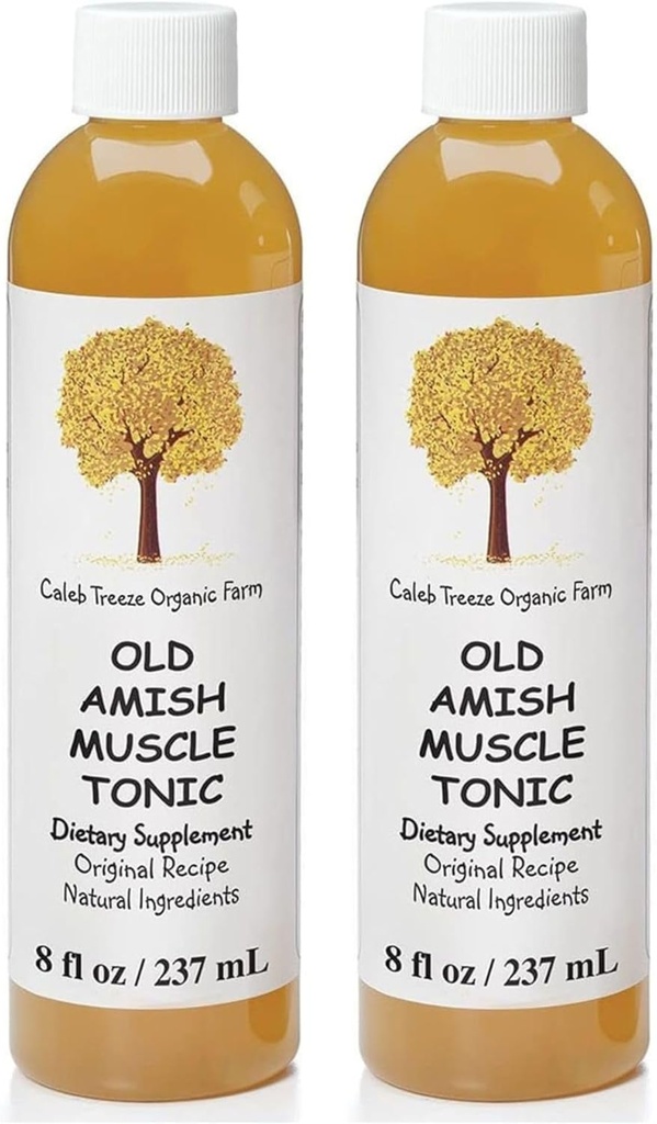 Caleb Treeze Old Amish Tonic 8 oz, Leg Kram Relief, Foot Cramps Relief, Foot Legs, Muscle Cramps & Spassion Relief - Paket 2
