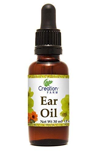 Creation Farm Ear Oil Drops with Mullein, Calendula, St Johns Jort, All Natural Herbal Removal Earwax, Earache Soothing, Itchy Irrotated, Clogged or Dry Ears Made in USA
