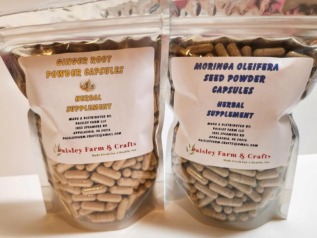 Jahe Root Moringa Leaf and Seed Capsule Value Packs (Ginger Root + Moringa Benih) - Herbal Suplemen