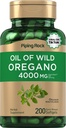 Piping Rock Oregano Oil Softgel Capsules 4000mg 124; 200 Pil £124; Herbal Extract Suplemen; Wild Harvessed 124; Non-GMO, Gluten Free