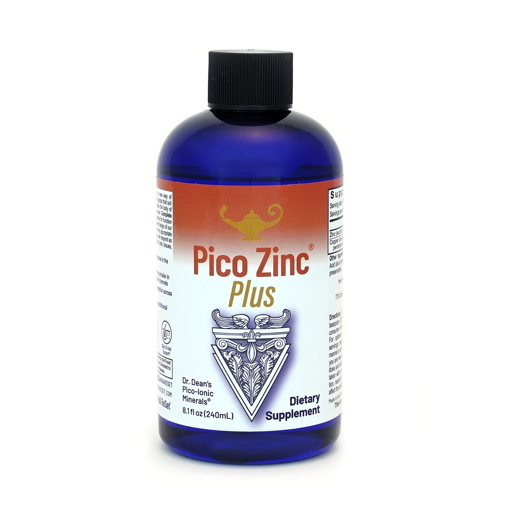 RNA ReSet Pico Zinc Plus - Liquid Zinc dan Copper Supplement, Pico-Ionic Mineral Solution, 8.1 Fl Oz (1-Pack)