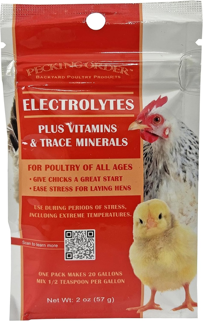 Pecking order Electrolytes Plus Vitamin & Trace Minements for Chicks & Hens, Yellow