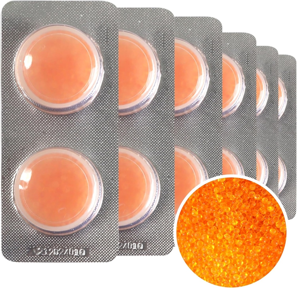 12-Pack Hearing Aid Dryer Capsules C & C Drying Dethridifier Caps Accesories untuk Phonak, Starkey dan Unitron Charger Case atau Supplies Kasus Bantuan Suara Yang dapat Menyimpan Katup Dry (3Garm)