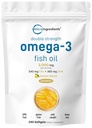 Micro Ingreations Omega 3 Fish Oil Suplemen 3.000mg Per Serving, 240 Softgels 14; Lemon Flavored - Burpless 124; EPA 540mg + DHA 360mg 124; Ikan Laut Dalam