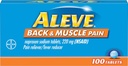 Aleve Back and Muscle Pain Tablet, Fast Acting All Day Targeted Relief for Headache, Muscle, and Back Pain, Naproxen Sodium Capsules, 220 mg, 100 Count