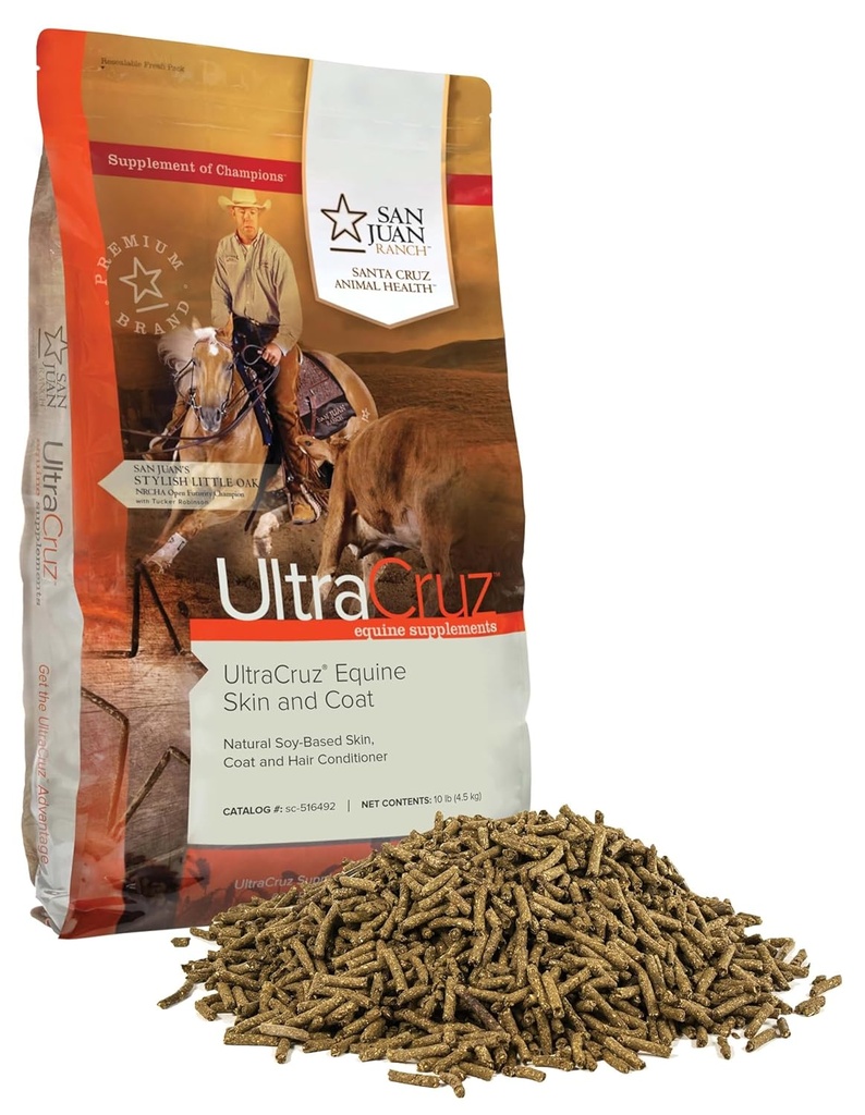 UltraCruz ® Equine Skin dan Coat Pellet, 10 lb