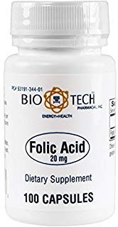 BioTech Pharmacal - Acid Folic (20mg) - 100 Cacah (FFP)