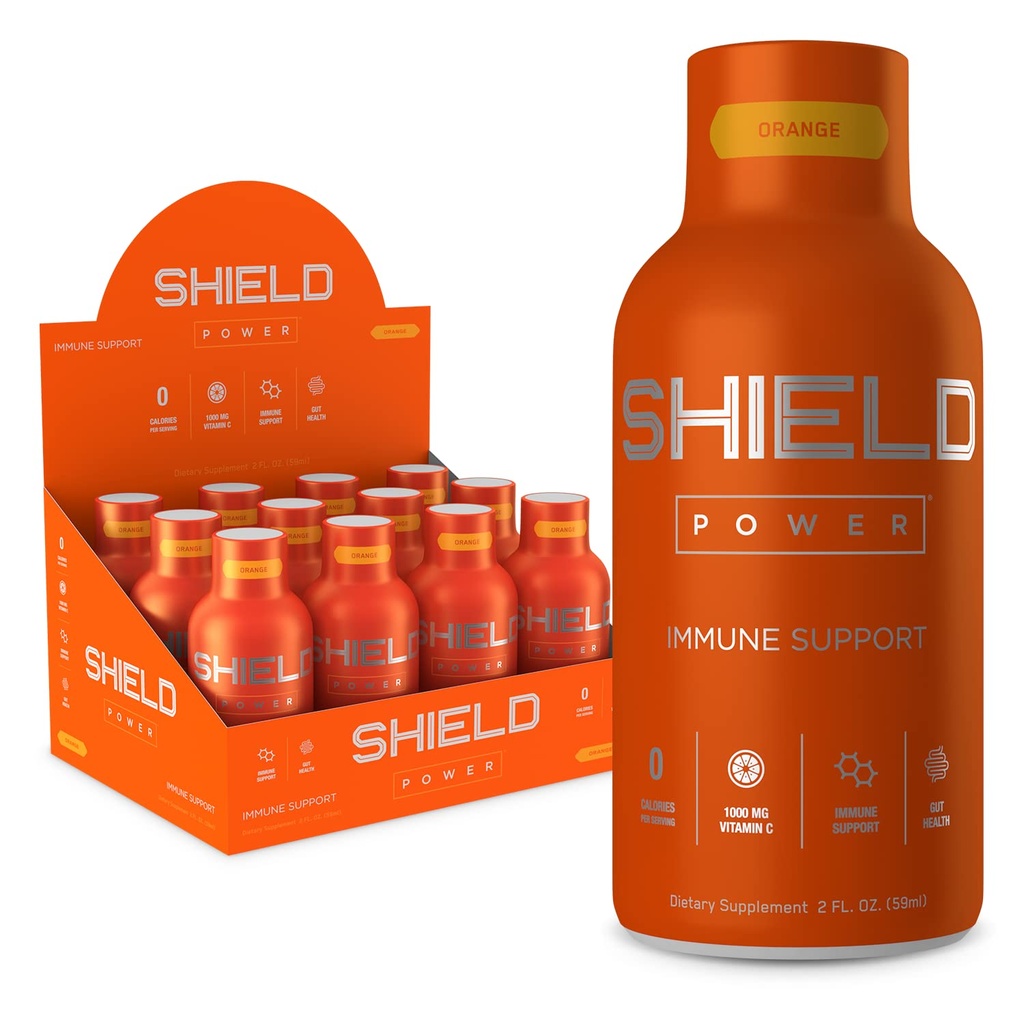 Besser Health, Shield 2oz, Imune Support Shot - 12 Count, Orange