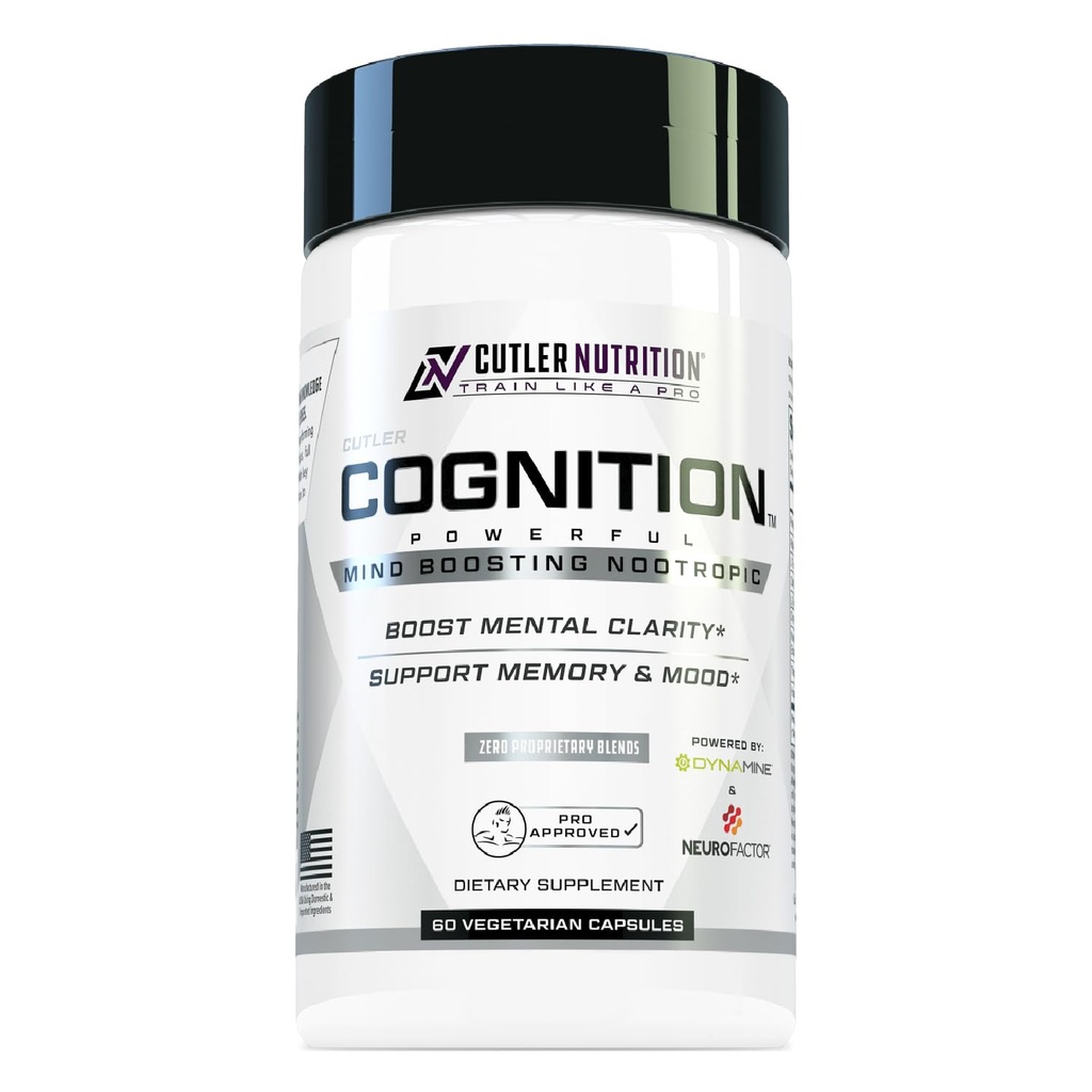 Pendukung Fokus Nootropic dan Pil Energi Terbaik Nootropic untuk Mental Clarity, Memory, Belajar, Gaming, dan Work 124; Alpha GPC, Dynamine, Caffeine, L Theanine, 60 Count