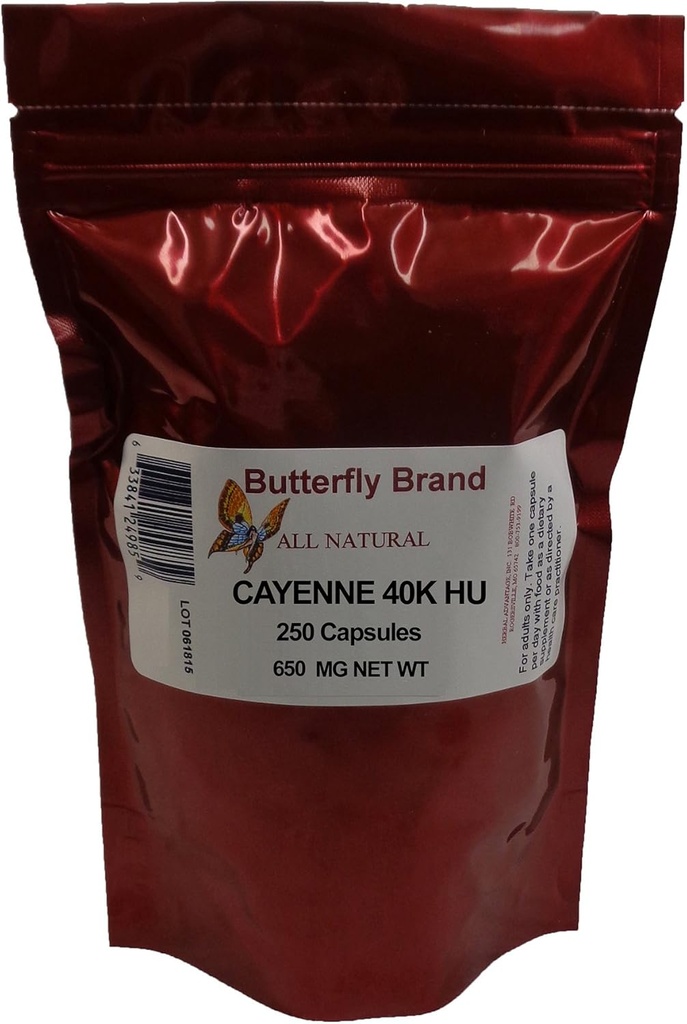 Cayenne 40K HU Capsules 650mg Bag 250