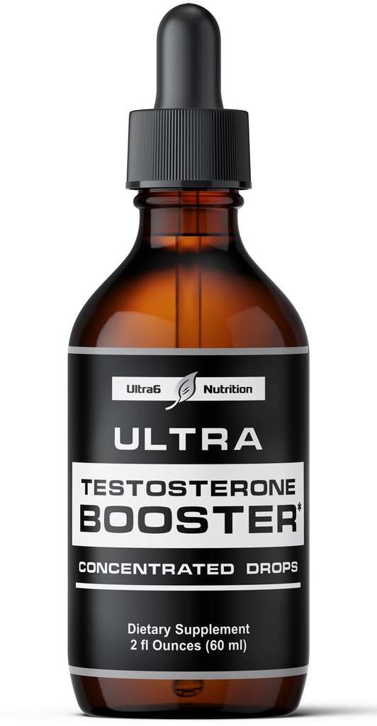 Ultra6 Nutrition Testosterone Booster for Men - Mins and Women Health Suplemen - Supplemen dengan Tongkat Ali + Tribulus Terrestris untuk Enhancement Pria - Mendukung Pemulihan Otot & Energi Boost