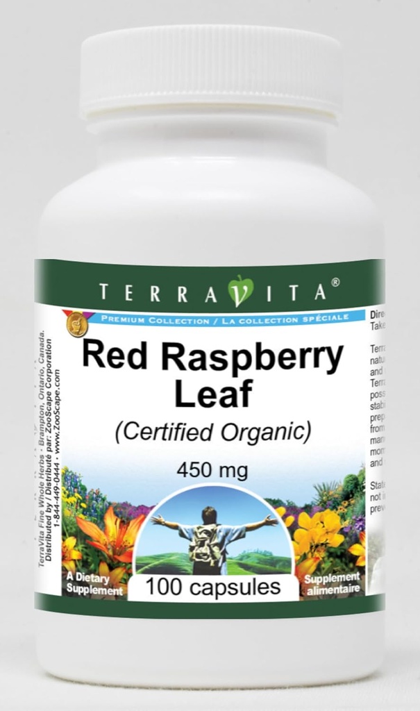 Red Raspberry Leaf (Sertifikasi Organik) - 450 mg (100 Kapsul, ZIN: 518667)
