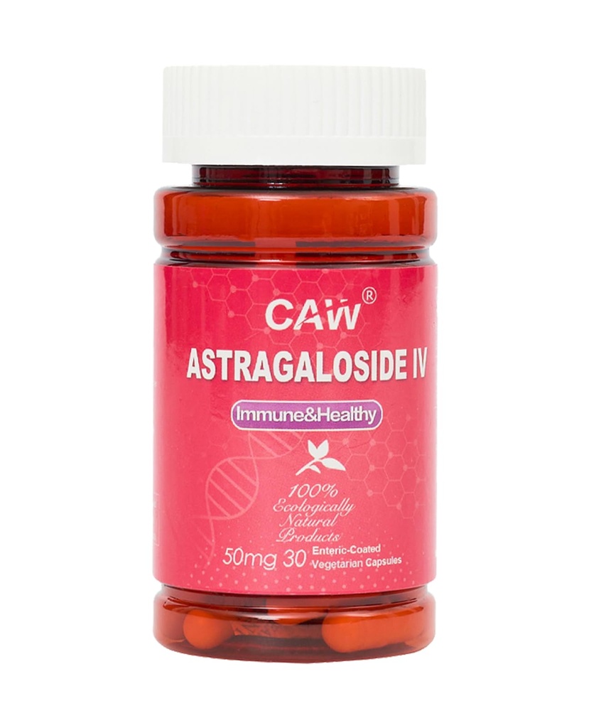 CAW Max Absorpsi Astragalloside IV 98% 50mg 30 Capsules 124; Ammune Dukung 14; Anti- Aging Supplemen 124; 50mg 30 Enteric-Coated Vegetarian Capsules 1 Botol